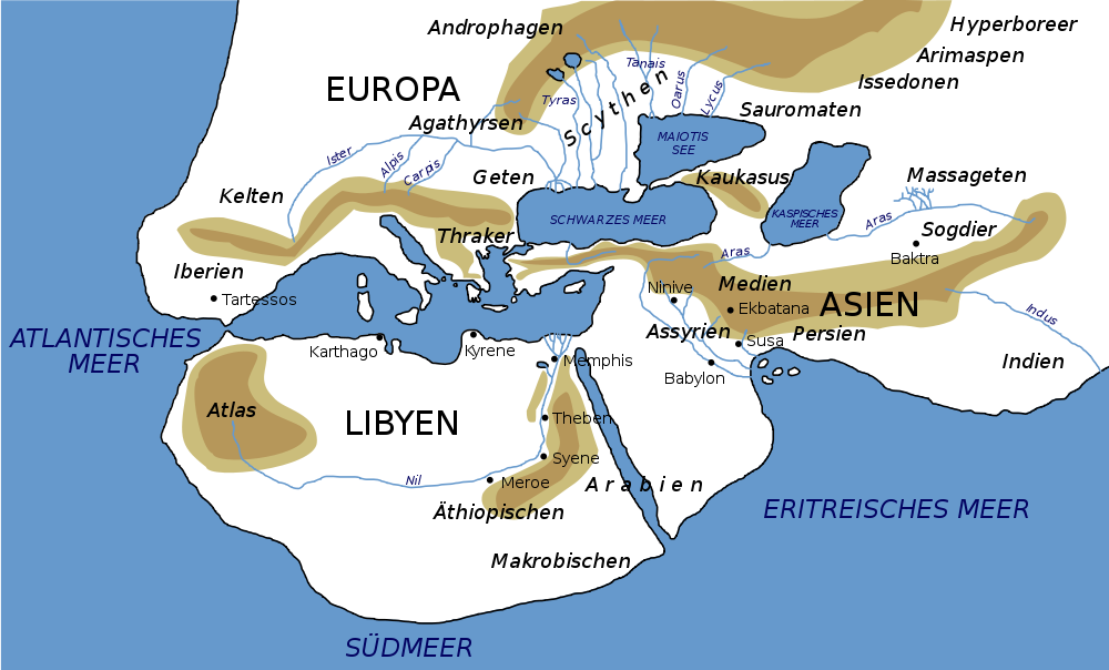 Historische Karte Europa: Antike Darstellung